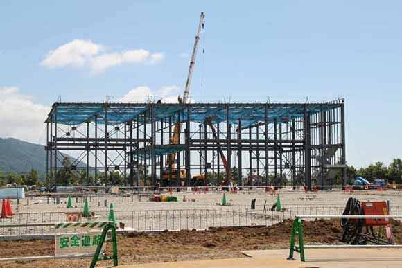 Steelwork being erected